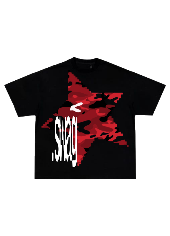 SWAG TEE — BLACK / RED